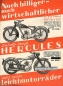 Preview: Hercules Leightweight Motorcycle 100/150ccm single sheet 1933