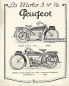 Preview: Peugeot Motorcycle Brochure single sheet 1924/25