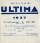 Preview: Ultima Motorrad Prospekt  12 Seiten  1937 ult-p37