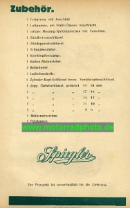 Preview: Spiegler Aalen Motorradprospekt  8 Seiten  1928  sp-p28