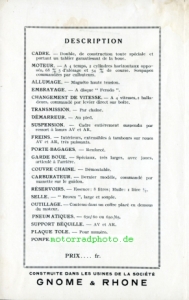 Preview: Gnom Rhone - ABC Motorrad Prospekt 1919  4 Seiten      grh-p19