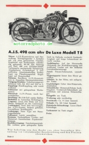 Preview: AJS Motorrad Prospekt 1932  8 Seiten   ajs-p32-1
