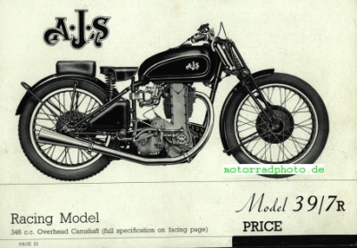 Preview: A.J.S. Motorrad Prospekt 1939  28 Seiten   ajs-p39-1