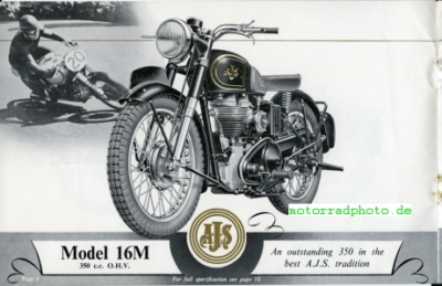 Preview: A.J.S. Motorrad Prospekt 1953  12 Seiten   ajs-p53-1