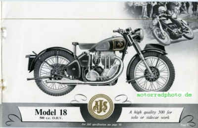 Preview: A.J.S. Motorrad Prospekt 1953  12 Seiten   ajs-p53-1