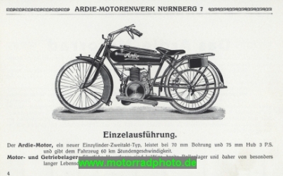 Preview: Ardie Motorrad Prospekt 3 PS  20 Seiten 1923 ar-p23