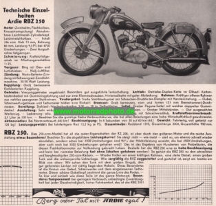 Preview: Ardie Motorrad Prospekt 1939  4 Seiten  ar-p39-1