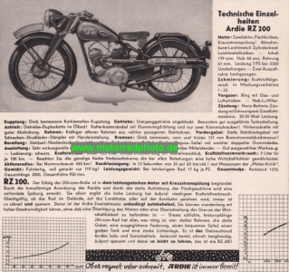 Preview: Ardie Motorrad Prospekt 1939  4 Seiten  ar-p39-1