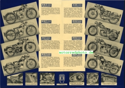 Preview: Ardie Motorrad Prospekt 1938  4 Seiten  ar-p38