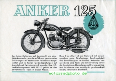 Preview: Anker Motorrad Prospekt  4 Seiten 1953   anr-p53