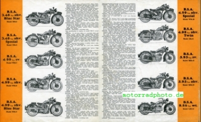 Preview: BSA Motorrad Prospekt  6 Seiten 1934    bsa-p34-2