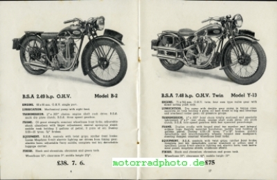 Preview: BSA Motorrad Prospekt  20 Seiten 1936    bsa-p36-1