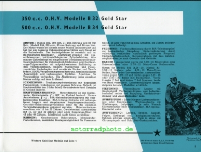 Preview: BSA Motorrad Prospekt  4 Seiten 1958   bsa-p58