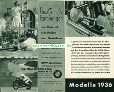 Preview: BMW Motorrad Prospekt  8 Seiten  1936   bmw-p36