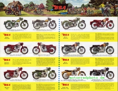 Preview: BSA Motorrad Prospekt 12 Seiten  1955   bsa-p55