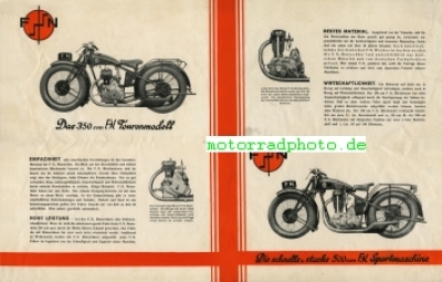 Preview: FN Motorrad Prospekt 8 Seiten  1933    fn-p33