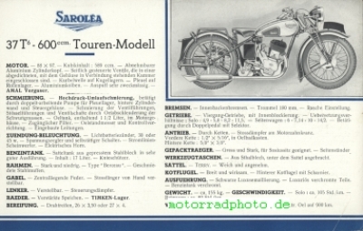 Preview: Sarolea Motorrad Prospekt 16 Seiten  1937     sar-p37