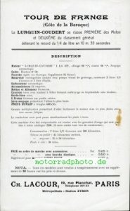 Preview: Lurquin-Coudert  Motorrad Prospekt 2 Seiten 1908   lur-p08