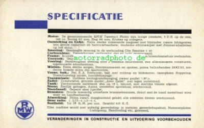 Preview: RMW Motorrad Prospekt  4 Seiten   1933   rmw-p33 Preview: RMW Motorrad Prospekt  4 Seiten   1933   rmw-p33