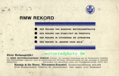 Preview: RMW Motorrad Prospekt  4 Seiten   1933   rmw-p33 Preview: RMW Motorrad Prospekt  4 Seiten   1933   rmw-p33