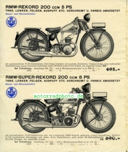 Preview: RMW Motorrad Prospekt  6 Seiten   1933-34   rmw-p3334 Preview: RMW Motorrad Prospekt  6 Seiten   1933-34   rmw-p3334