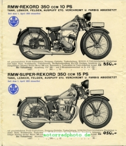 Preview: RMW Motorrad Prospekt  6 Seiten   1933-34   rmw-p3334 Preview: RMW Motorrad Prospekt  6 Seiten   1933-34   rmw-p3334