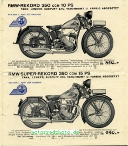 Preview: RMW Motorrad Prospekt  6 Seiten   1934   rmw-p34 Preview: RMW Motorrad Prospekt  6 Seiten   1934   rmw-p34