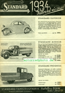 Preview: Standard Motorrad Prospekt  2 Seiten 1934      st-p34-2