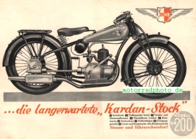 Preview: Stock Motorrad Prospekt 4 Seiten  1930    sto-p30-1