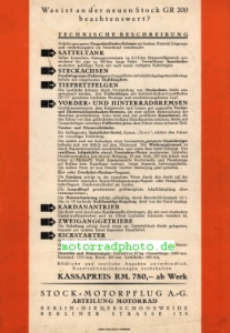 Preview: Stock Motorrad Prospekt 4 Seiten  1930    sto-p30-1