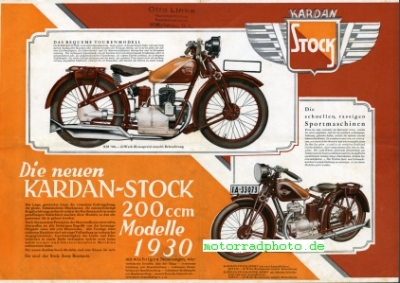 Preview: Stock Motorrad Prospekt 4 Seiten  1930    sto-p30-2