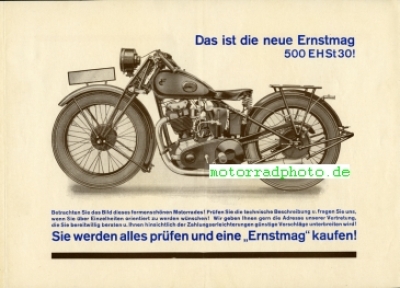 Preview: Ernst MAG Motorrad Prospekt 8 Seiten  1930   em-p30
