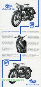 Preview: Rixe Motorrad Prospekt  6 Seiten  1949  rix-p49