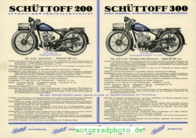Preview: Schüttoff Motorrad Prospekt  4 Seiten 1932   sc-p32