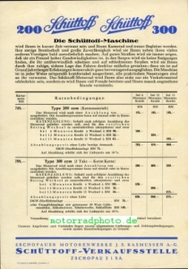 Preview: Schüttoff Motorrad Prospekt  4 Seiten 1932   sc-p32