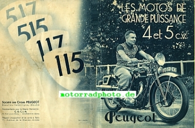 Peugeot Motorrad Prospekt  16 Seiten   1933   peu-p33