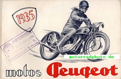 Peugeot Motorrad Prospekt  16 Seiten   1935  peu-p35