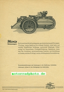 Preview: Phönix Motorrad Prospekt  4 Seiten  1936    phx-p36