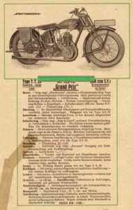 Preview: Württembergia Motorrad Prospekt 10 Seiten 1929  würt-p29