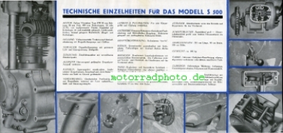Preview: Zündapp Motorrad Prospekt Typ S 500 12 Seiten  1931   z-p31