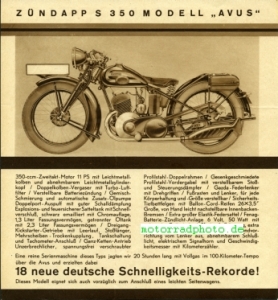 Preview: Zündapp Motorrad Prospekt  6 Seiten  1932   z-p32