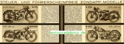 Preview: Zündapp Motorrad Prospekt  6 Seiten  1932   z-p32