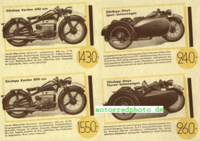 Preview: Zündapp Motorrad Prospekt  8 Seiten  1933   z-p33