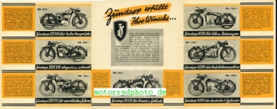 Preview: Zündapp Motorrad Prospekt  6 Seiten  1937   z-p37