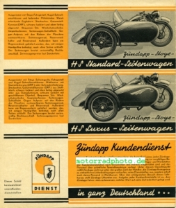 Preview: Zündapp Motorrad Prospekt  6 Seiten  1937   z-p37
