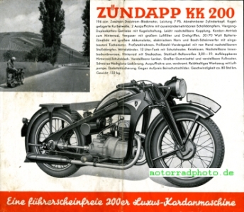 Preview: Zündapp Motorrad Prospekt  2 Seiten  1934   z-p34