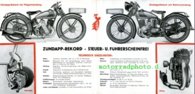 Preview: Zündapp Motorrad Prospekt  4 Seiten  1930   z-p30