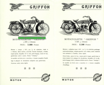 Preview: Griffon Motorrad + Fahrrad Prospekt 14 Seiten 1922     gri-p22