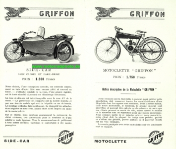 Preview: Griffon Motorrad + Fahrrad Prospekt 14 Seiten 1922     gri-p22
