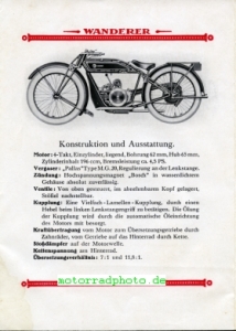 Preview: Wanderer Motorrad Prospekt 6 Seiten  1928  wa-p28-2